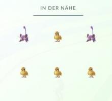 Pokémon Go Schritte